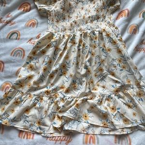 floral cinched dress